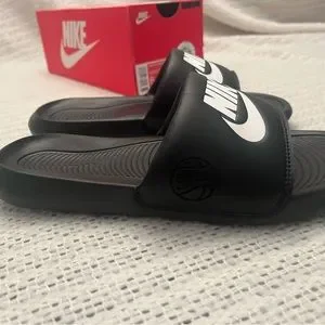 Nike | Shoes | Eybl Nike Victori Slides Exclusive Blackwhite  display picture 3